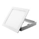 Led panel slim τετράγωνο χωνευτό με Ενσωματωμένο LED Με Ψυχρό Λευκό Φως 8W Λευκό 12x12εκ.