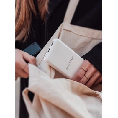 Power Bank με χωρητικότητα μπαταρίας 20000mAh 2xUSB PB20C BLOW σε λευκό χρώμα 
