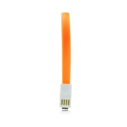 USB καλώδιο με μαγνήτη - micro USB universal 20cm σε πορτοκαλί χρώμα