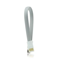 USB καλώδιο με μαγνήτη - micro USB universal 20cm σε γκρι χρώμα