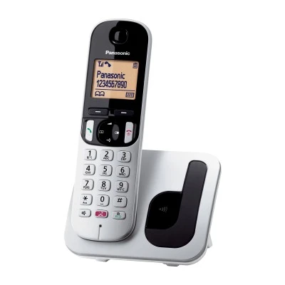 Ασύρματο τηλέφωνο Panasonic KX-TGC250GRS σε ασημί χρώμα με αναγνώριση κλήσης & ελληνικό μενού