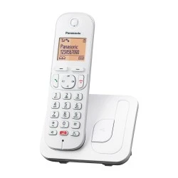 Ασύρματο τηλέφωνο Panasonic KX-TGC250GRW σε λευκό χρώμα με διάρκεια ομιλίας 16 ωρών & αναγνώριση κλήσης 
