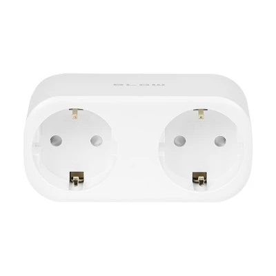 Smart πρίζα schuko WiFi διπλή BLOW συνεργαζόμενη με Tuya, Smart Life σε λευκό χρώμα 