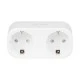Smart πρίζα schuko WiFi διπλή BLOW συνεργαζόμενη με Tuya, Smart Life σε λευκό χρώμα 