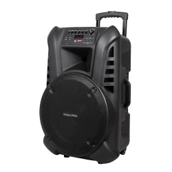 Ηχείο ενεργό 60W με 2 ασύρματα μικρόφωνα UHF δέχεται κάρτα μνήμης SD με Bluetooth, FM, USB Kruger&Matz