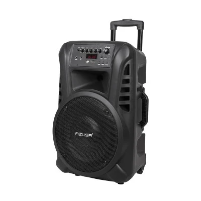 Ενεργό ηχείο 12" 40W με 2 ασύρματα μικρόφωνα κάρτα μνήμης SD  Bluetooth & θύρα για USB AZUSA