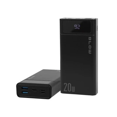 Power Bank με χωρητικότητα 40000mAh με 2x θύρες USB QC PB40AUSB-C BLOW μαύρο χρώμα
