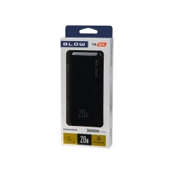 Powerbank 30000mAh 2xUSB QC PB30A BLOW σε μαύρο χρώμα υψηλής ποιότητας με οθόνη LED