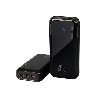 Powerbank 30000mAh 2xUSB QC PB30A BLOW σε μαύρο χρώμα υψηλής ποιότητας με οθόνη LED