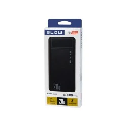 Power Bank με χωρητικότητα 40000mAh με 2x θύρες USB QC PB40AUSB-C BLOW μαύρο χρώμα