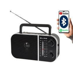 Ραδιόφωνο φορητό αναλογικό Βluetooth AM/FM με υποδοχή jack 3.5mm θύρα USB & κάρτα SD