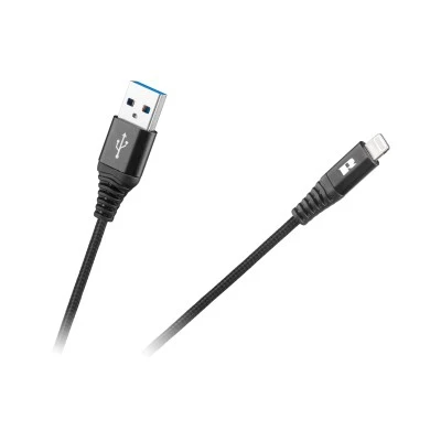 Καλώδιο USB - Lightning με μήκος 1m Rebel σε μαύρο χρώμα μέγιστη μεταφορά δεδομένων 480 MBit/s Καλώδιο USB - Lightning με μήκος 1m Rebel σε μαύρο χρώμα μέγιστη μεταφορά δεδομένων 480 MBit/s