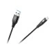 Καλώδιο USB - Lightning με μήκος 1m Rebel σε μαύρο χρώμα μέγιστη μεταφορά δεδομένων 480 MBit/s Καλώδιο USB - Lightning με μήκος 1m Rebel σε μαύρο χρώμα μέγιστη μεταφορά δεδομένων 480 MBit/s