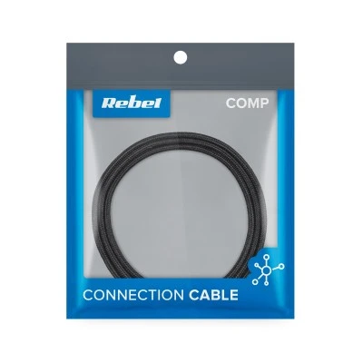Καλώδιο USB - Lightning με μήκος 1m Rebel σε μαύρο χρώμα μέγιστη μεταφορά δεδομένων 480 MBit/s Καλώδιο USB - Lightning με μήκος 1m Rebel σε μαύρο χρώμα μέγιστη μεταφορά δεδομένων 480 MBit/s