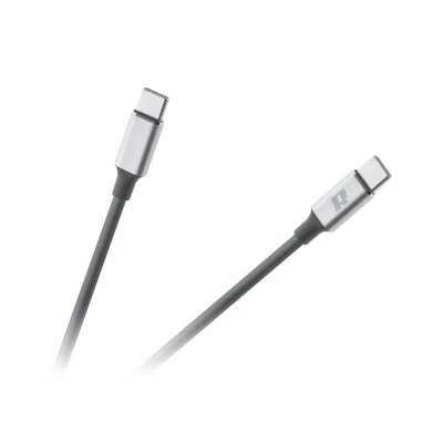 Καλώδιο USB C μέγιστη ισχύς 65W με μήκος 1m Rebel μαύρο χρώμα  με λειτουργικό σύστημα Android ή Windows