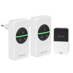 Ασύρματο κουδούνι 2 προς 1 KINETIC DK-21 Blow σε λευκό χρώμα με εμβέλεια 100m