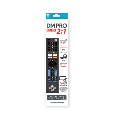 Universal τηλεχειριστήριο Smart Remote TV 2:1 DM Pro ρύθμιση έως 2 συσκευών