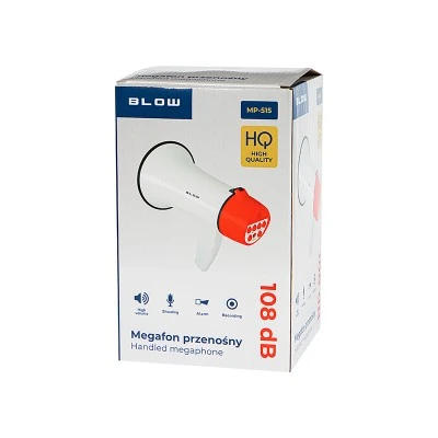 Τηλεβόας 20W MP-515 Blow με 8 δευτερόλεπτα μνήμης για την εγγραφή ενός μηνύματος & πτυσσόμενη λαβή