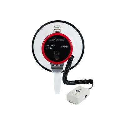 Τηλεβόας με μικρόφωνο Χειρός 30W MP-1513 Blow λειτουργία σειρήνας & άνετη λαβή λευκό - κόκκινο χρώμα Τηλεβόας με μικρόφωνο Χειρός 30W MP-1513 Blow λειτουργία σειρήνας & άνετη λαβή λευκό - κόκκινο χρώμα