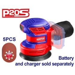 Παλμικό τριβείο μπαταρίας Brushless 125mm Emtop με ισχύ 20V 10.000rpm