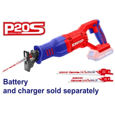 Σπαθόσεγα μπαταρίας Brushless με μια λεπίδα μετάλλου και μια ξύλου Emtop