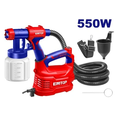 Ηλεκτρικό πιστόλι βαφής 550W με 1 δοχείο μέτρησης πυκνότητας Emtop