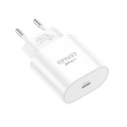 Φορτιστής USB-C 20W με λειτουργία Power Delivery EU39 Gepard σε λευκό χρώμα