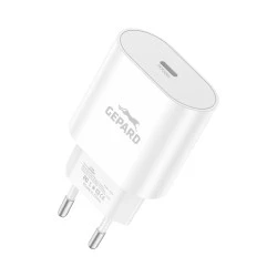 Φορτιστής USB-C 20W με λειτουργία Power Delivery EU39 Gepard σε λευκό χρώμα