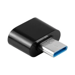 Αντάπτορας USB A θηλυκό σε USB type C αρσενικό OTG F/M σε μαύρο χρώμα 