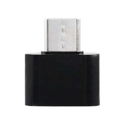 Αντάπτορας USB A θηλυκό σε USB type C αρσενικό OTG F/M σε μαύρο χρώμα 
