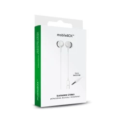 Ακουστικά ψείρες In-ear με υποδοχή jack 3.5mm με μικρόφωνο σε λευκό χρώμα Ακουστικά ψείρες In-ear με υποδοχή jack 3.5mm με μικρόφωνο σε λευκό χρώμα