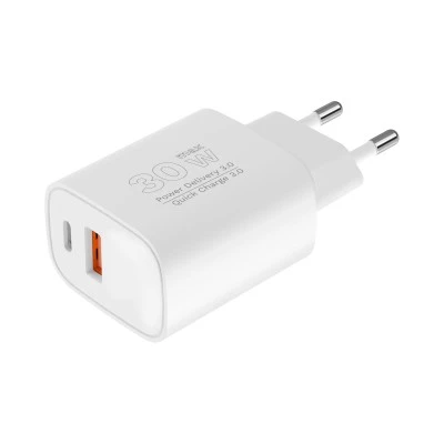 Φορτιστής USB A - USB C 30W με λειτουργία Power Delivery και Quick Charge Kruger&Matz GAN Φορτιστής USB A - USB C 30W με λειτουργία Power Delivery και Quick Charge Kruger&Matz GAN