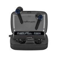 Ασύρματα in-ear ακουστικά με θήκη φόρτισης - powerbank Kruger&Matz M19 μαύρο χρώμα