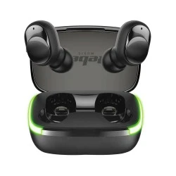 Ακουστικά ασύρματα in-ear με θήκη φόρτισης Rebel TWS-Y60 με εμβέλεια έως 10m μαύρο χρώμα
