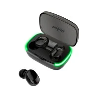 Ακουστικά ασύρματα in-ear με θήκη φόρτισης Rebel TWS-Y60 με εμβέλεια έως 10m μαύρο χρώμα