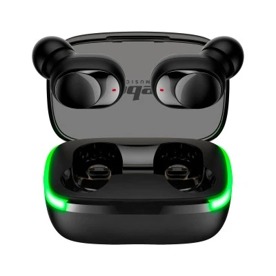 Ακουστικά ασύρματα in-ear με θήκη φόρτισης Rebel TWS-Y60 με εμβέλεια έως 10m μαύρο χρώμα