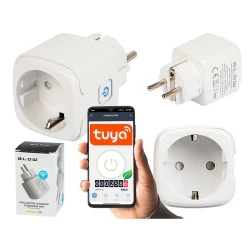 Smart πρίζα schuko WiFi TUYA V3 BLOW σε λευκό χρώμα για Android & iOS