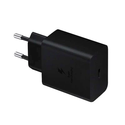 Φορτιστής με υποδοχή USB C 45W με λειτουργία Power Delivery σε μαύρο χρώμα κατά της υπέρτασης