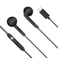 Ακουστικά in-ear USB-C με μικρόφωνο Kruger&Matz C2 σε μαύρο χρώμα