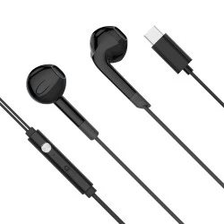 Ακουστικά in-ear USB-C με μικρόφωνο Kruger&Matz C2 σε μαύρο χρώμα