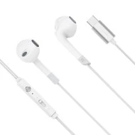 Ακουστικά ψείρες in-ear USB-C με μικρόφωνο Kruger&Matz C2 σε λευκό χρώμα 