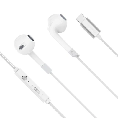Ακουστικά ψείρες in-ear USB-C με μικρόφωνο Kruger&Matz C2 σε λευκό χρώμα Ακουστικά ψείρες in-ear USB-C με μικρόφωνο Kruger&Matz C2 σε λευκό χρώμα