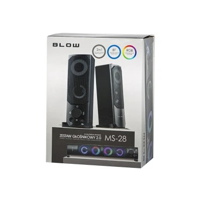 Ηχεία υπολογιστή 2.0 MS-28 soundbar BLOW με λειτουργία Bluetooth & οπίσθιο φωτισμό LED RGB