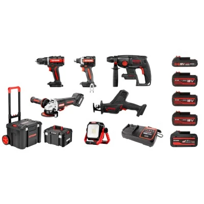 Σετ εργαλειών Keyang Brushless μπαταρίας με τάση 20V 5Αh & χρόνο φόρτιση20 λεπτά κατάλληλο για τρύπημα , βίδωμα - κοπή