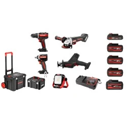 Σετ εργαλειών Keyang Brushless με λειτουργία μπαταρίας δραπανοκατσ΄άβιδο - μπουλονόκλειδο -γωνικός τροχός -σπαθόσεγα τάση 20V 5Αh