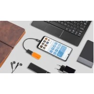 Αντάπτορας USB 3.0 - USB type-C OTG F/M με μήκος15cm Rebel σε μαύρο χρώμα & ταχύτητα έως 640 MB/s