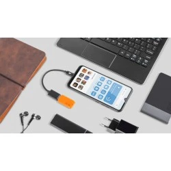 Αντάπτορας USB 3.0 - USB type-C OTG F/M με μήκος15cm Rebel σε μαύρο χρώμα & ταχύτητα έως 640 MB/s