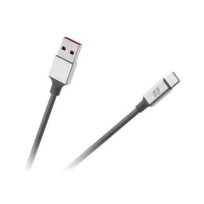 Καλώδιο USB 3.0 - USB Type-C μήκος 2m Rebel σε μαύρο χρώμα συμβατό με τη λειτουργία γρήγορη φόρτιση  