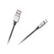 Καλώδιο USB 3.0 - USB Type-C μήκος 2m Rebel σε μαύρο χρώμα συμβατό με τη λειτουργία γρήγορη φόρτιση  