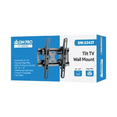 Βάση TV 23"-43" έως 45kg ρυθμιζόμενη κλίση για επίτοιχη τοποθέτηση DM PRO σε μαύρο χρώμα 
